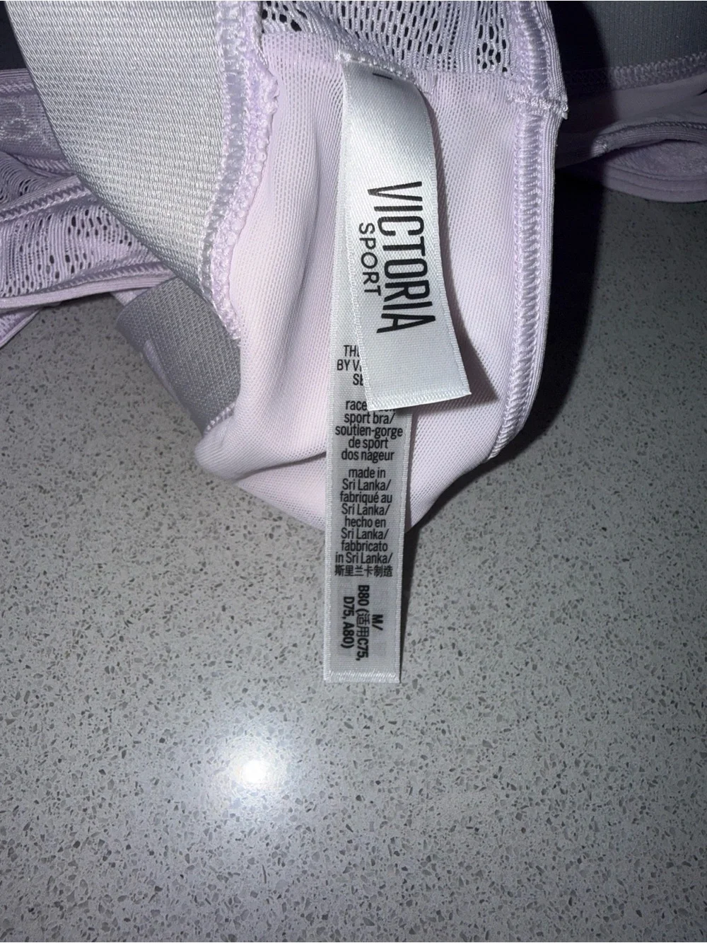 Victoria's Sport THE PLAYER Seamless Lightly Lined Sports Bra lilac- no pads- M